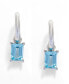 ფოტო #1 პროდუქტის Cubic Zirconia Dangling Huggie Hoop Earrings