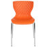 Фото #3 товара Lowell Contemporary Design Orange Plastic Stack Chair