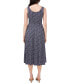 Women's Printed Scoop-Neck Sleeveless Midi Dress