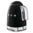 Электрический чайник Smeg KLF04BLEU (черный) - 1.7 л - 2400 Вт - черный - Пластик - Нержавеющая сталь - Регулируемый термостат - Индикатор уровня воды