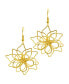 ფოტო #1 პროდუქტის 14K Gold-Plated Wire Flower Earrings