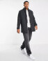 Ben Sherman short funnel coat in charcoal