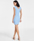 Фото #2 товара Women's Sleeveless Textured Mini Dress, Created for Macy's