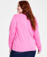 Фото #2 товара Plus Size Heart Outline Sweater