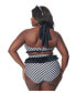 ფოტო #2 პროდუქტის Plus Size High Waisted Ruffle Detail Swim Bottoms