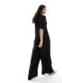 ASOS DESIGN slouchy oversized jumpsuit in black