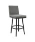 Фото #1 товара Rochester Swivel Modern Metal and Faux Leather Bar and Counter Stool