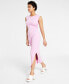 Фото #3 товара Women's Ruched Midi Dress, Created for Macy's