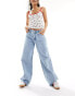 Фото #1 товара Dr Denim Hill relaxed fit low waist wide straight leg jeans in stream light blue retro wash