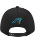 Фото #4 товара Men's Black Carolina Panthers Top Visor 9FORTY Adjustable Hat