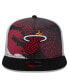 Фото #3 товара Men's Black Miami Heat Court Sport Speckle 9fifty Snapback Hat