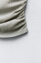 Фото #9 товара Топ из рельефной ткани с горловиной халтер ZARA