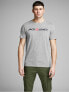 Фото #2 товара Футболка Jack & Jones Light Gray Melange Slim Fit