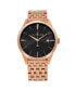 Men's Sophisticate Rose-Gold Stainless Steel , Black Dial , 40mm Round Watch