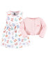 ფოტო #2 პროდუქტის Baby Girls Cotton Dress and Cardigan Set, Pastel Butterfly