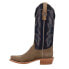 Фото #6 товара R. Watson Boots Embroidered Narrow Square Toe Cowboy Womens Blue, Brown Casual