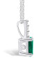 ფოტო #3 პროდუქტის Emerald (1-1/5 Ct. t.w.) and Diamond Accent Pendant Necklace