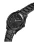 ფოტო #4 პროდუქტის Men's Analog Black Stainless Steel Watch 44mm