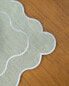 Scalloped linen blend placemat