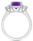 ფოტო #3 პროდუქტის Amethyst and Diamond Ring (2-1/2 ct.t.w and 1/3 ct.t.w) 14K White Gold