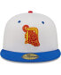 Фото #2 товара Men's White, Royal Detroit Tigers Inaugural Season At Comerica Park Cherry Lolli 59Fifty Fitted Hat