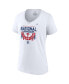 Фото #2 товара Women's White Philadelphia Phillies 2022 National League Champions Locker Room Short Sleeve V-Neck T-shirt