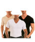 Insta Slim Men's 3 Pack Compression Short Sleeve V-Neck T-Shirts