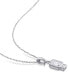 ფოტო #4 პროდუქტის Lab-Grown White Sapphire Two Stone 18" Pendant Necklace (1-3/4 ct. t.w.) in Sterling Silver