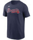 Фото #3 товара Men's John Smoltz Navy Atlanta Braves Cooperstown Collection Name Number T-shirt