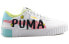 PUMA Cali Novelty Jr Flower 字母 轻便 低帮 板鞋 女款 粉白绿 / Кроссовки PUMA Cali Novelty Jr Flower 374283-01