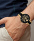 ფოტო #4 პროდუქტის Men's Chronograph Date Quartz Colonne Gold-Tone, black Stainless Steel Bracelet 44mm