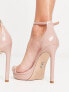 Фото #2 товара Steve Madden Milano heeled sandals in tan patent