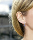 Silver earrings with blue crystals AGUC1167