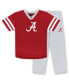 ფოტო #1 პროდუქტის Infant Boys and Girls Crimson, Gray Alabama Crimson Tide Red Zone Jersey and Pants Set