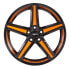 Oxigin 18 Concave black foil orange 7.5x17 ET45 - LK5/112 ML66.6