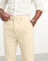 Фото #3 товара ASOS DESIGN smart tapered wool mix trousers in stone puppytooth