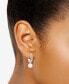 ფოტო #2 პროდუქტის Cultured Freshwater Pearl (6 1/2mm) Hoop Earrings in Sterling Silver & 14k Gold-Plate