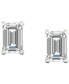 Diamond Emerald-Cut Stud Earrings (1/2 ct. t.w.) in 14k White Gold