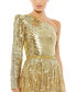 Women's Sequined One Shoulder A Line Gown