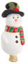 Фото #2 товара Товары для праздников Krebs Glas Lauscha Мультцветные 20см Большой Снеговик на вершину ёлки из мундштучного стекла, ручная роспись.