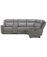 Фото #27 товара Addyson 117" 5-Pc. Leather Sectional with 2 Zero Gravity Recliners with Power Headrests, Created for Macy's