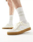 Levi's Sneak trainer in cream suede mix with gum sole