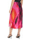 Фото #2 товара Women's Printed Pleated Asymmetrical-Hem Skirt