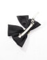 SUI AVA moondust bow hair clip with silver embellishment in black - фото #4