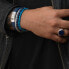 Black leather bracelet Braided Flat 925 Black RR-L0141-S
