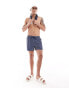 South Beach stripe swim short in navy and cream