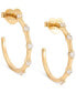 Фото #1 товара Gold-Tone Hint of Shimmer Small Hoop Earrings, 1"