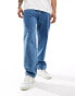 Pull&Bear baggy fit jean in mid blue