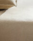 Фото #1 товара (140 gxm²) washed linen fitted sheet