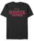 Men's Stranger Things Classic Text Logo Short Sleeve T-Shirt Черный, L - фото #1